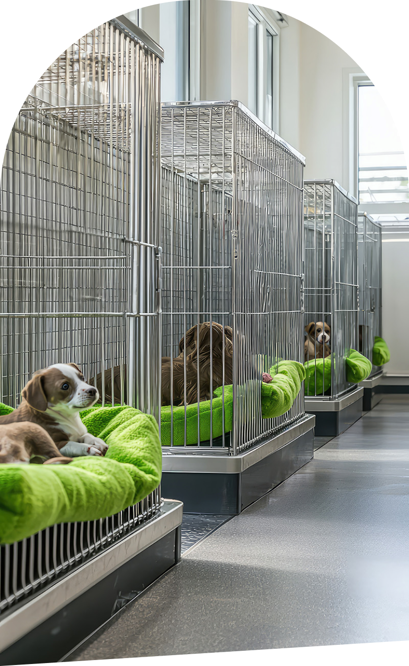 Small kennel owner using Zanav on a mobile device